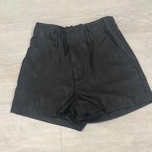 Black Women's Faux Leather Shorts size medium